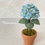 【販売】ブローチ～紫陽花B（空色）～