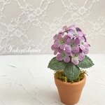 【販売】ブローチ～紫陽花B（若紫）～