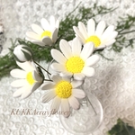 在庫限り10%off‼︎ デイジー　ホワイト　7本セット　クレイフラワー　枯れない花　マーガレット