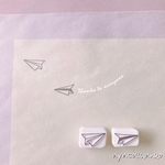 紙ヒコーキはんこ2個SET♡