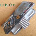 #057 miumiusuki様専用 デニムリメイク手帳型 HTC J ONE htl22用カバー《送料込》