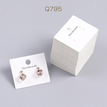 Q795 約200枚  アクセサリー台紙 ペーパータグ ピアス用 3.5×4.2cm（約200枚）