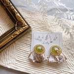 NEW🤎antique ivory 小さなインド刺繍ピアス/イヤリング◆