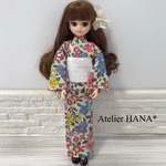 リカちゃん ハンドメイド 浴衣 着物 帯 リバティ アナベラ