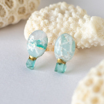 ［数量限定］金継ぎピアス/イヤリング/ 波とアパタイト