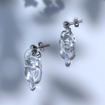 ガラスピアス　クリアアクセサリー　ガラスアクセサリー