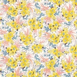 mi－さん専用⭐︎リバティ フリル巾着・撥水 <Swirling Petals・yellow>