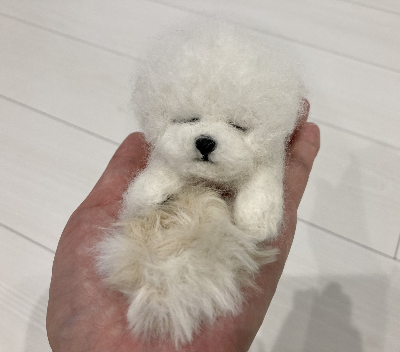 人気定番 羊毛フェルト ビションフリーゼ トイプードル 犬 おもちゃ 人形