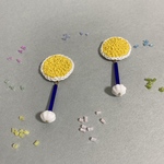 【期間限定値下げ！】yudetama 刺繍 ピアス イヤリング
