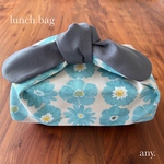 new✨大人可愛いお弁当袋♡blue flower✨北欧好き！ランチバッグ 