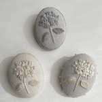 【受注制作】『紫陽花』刺繍ブローチ　