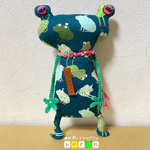 カエルづくしkeron(ドイツデザイン柄生地使用)🐸 ぬいぐるみ