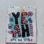 ビーズつきワッペン♡YEAH! 