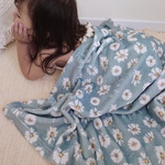 Blanket / la marguerite ( vert mousse )  | ブランケット | 名入れ | 出産祝い