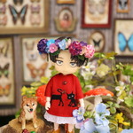小人の花冠・あじさい（ヘアバンド型）オビツ11サイズ　布花
