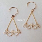 【14kgf】レースのシャンデリアピアス