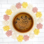 ✨木のペット用 フードボウル✨★シーズー★お名前  誕生日入り エサ入れ