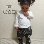 モノクロ cotton linenの北欧大人可愛いパンツ 