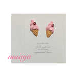 maaya.送料無料400円！いちごのソフトクリームピアス ♪