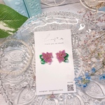 ピンクパープル ミニ紫陽花のピアス(イヤリング)