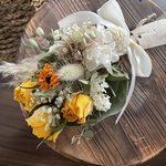 ♪送料込み♪ドライフラワー♪黄色バラと紫陽花のスワッグ♪花束♪