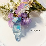 ニャン魚姫🧜‍♀️blue🐈はこねこマスクチャーム  送料無料
