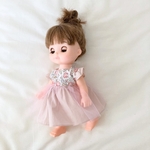 再販2＊メルちゃん・ソランちゃんサイズ＊チュールのドレスワンピース（1つお選びください）グレイッシュピンクsold out