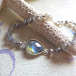 Framed Gemstone Bracelet--ラブラドライト　sv925