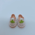 オビツ11 白いちごシューズ ミニチュア ブーツ オビツ11 革 ハンドメイド