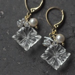 JEM × AKOYA ── quartz flower Pierce
