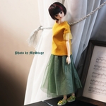 msdr-22-123 からし半袖T（momoko/ジェニー/MISAKI/リカちゃんなど1/6人形用）