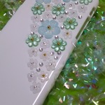 ☆iPhone6/6S キラキラシンプルお花畑スマホケース☆