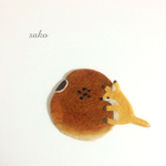 ぎゅーっとするキツネさんのコースター