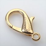 柄入り特大!!カニカン約30mm 4個★アッシュゴールド★アクセサリーパーツ  ナスカン 金具
