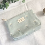 ☆保冷ができるファスナーポーチ☆小花柄【ミントグリーン】