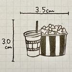 映画館の消しゴムはんこ