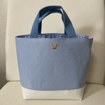トートバッグ　ハンドバッグ　ワッペン付き♪  合皮を使用！