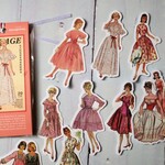 レトロファションシリーズ【ピンク】ドール・ダイカット