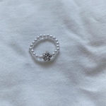 お花のビーズリング