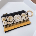 【ミニ】インド刺繍のファスナーポーチ