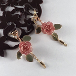 [ﾃﾞｨｯﾌﾟﾌﾗﾜｰ] 再販！一輪の薔薇𓂃𓈒🥀✯ピアス/イヤリング(チェリーレッド)