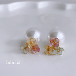 【Ray掲載】受注制作　花ピアス（Gパステル）