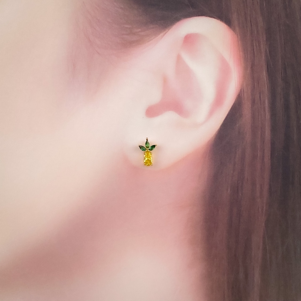 可愛い◎【BaubleBar】パイナップルとスイカのピアスセット sp0012a-01.jpg