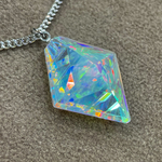 🌈水色ダイクロクリアーオパールペンダント🌈