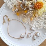 【淡水バロックパール】華奢見えシンプルブレスレット