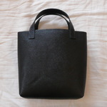 牛革 本革 レザー ピッグスエード  ミニトートバッグ　ブラック　