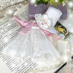 ●受注生産　白いお花のミニハット　　ブライスサイズ