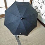本場泥大島紬（未使用５マルキ）日傘・傘袋付き