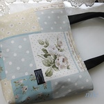 English garden　薔薇　トートバック　ブルー L
