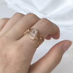 ※【n＊様 専用ページ】ツル草の雨氷 ring 。[c] ワイヤーアクセサリー ( アール・ヌーヴォーseries)